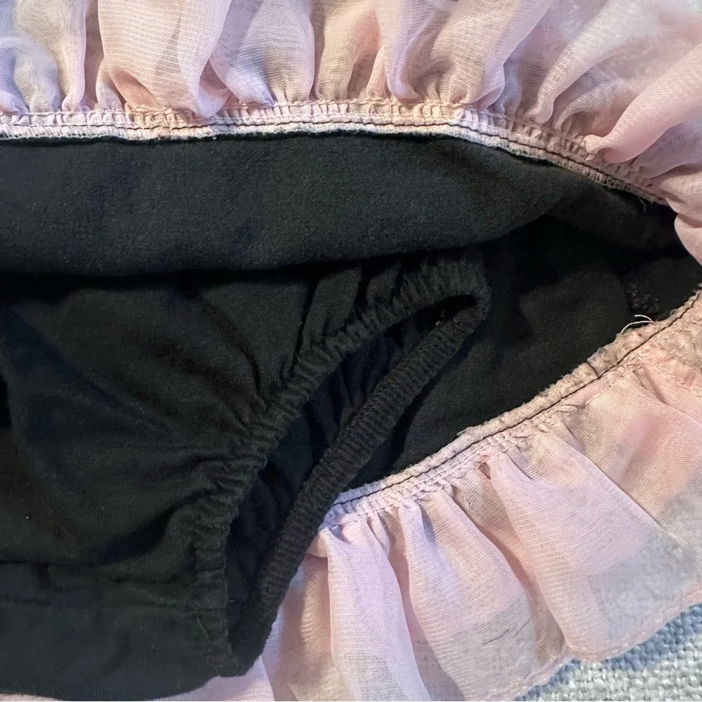 2 Skirts New THE CHILDREN'S PLACE Black Corduroy Velvet Pink Ruffle Bloomer 5 5T